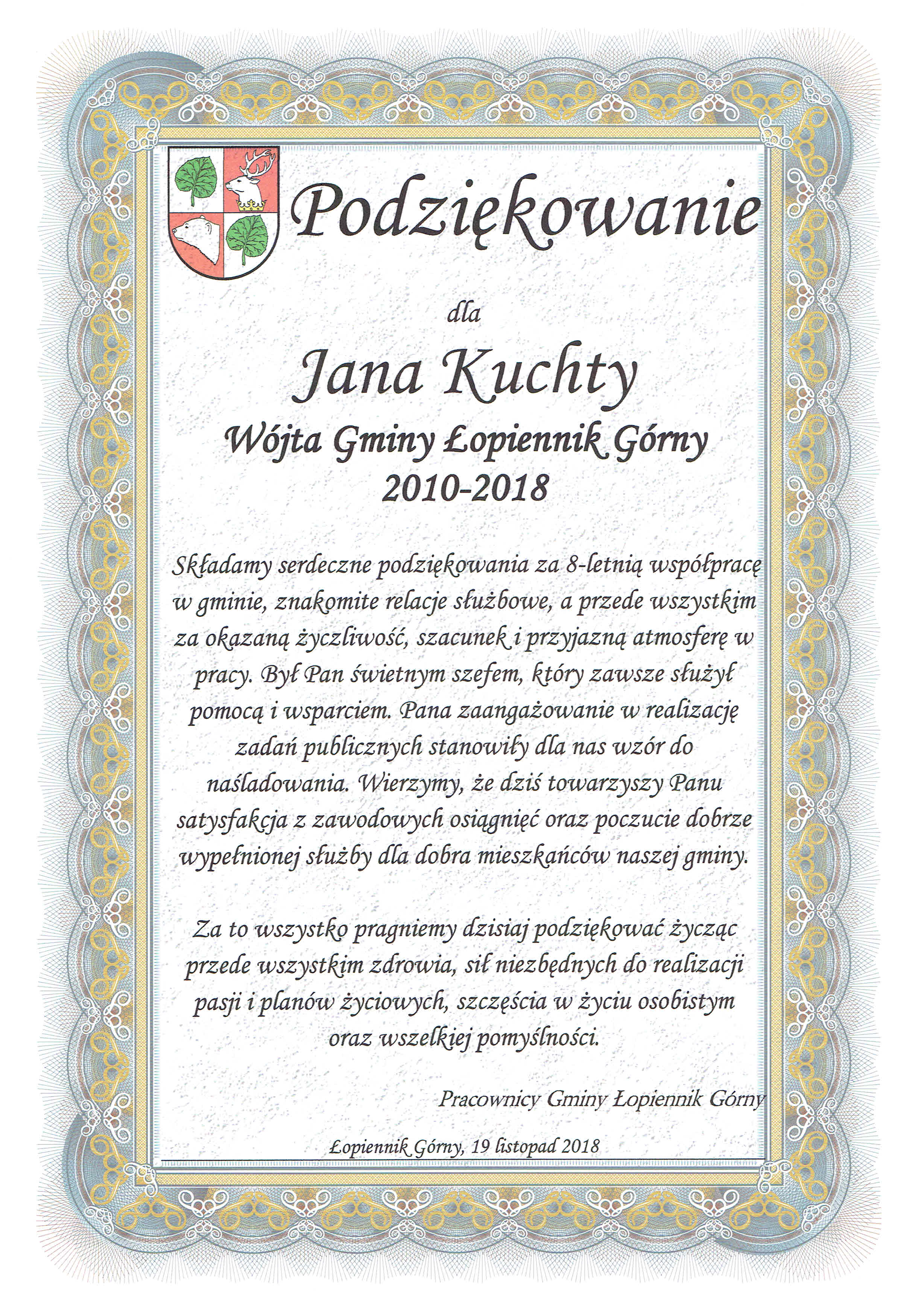 Gmina łopiennik Górny Zakończenie Vii Kadencji Rady Gminy