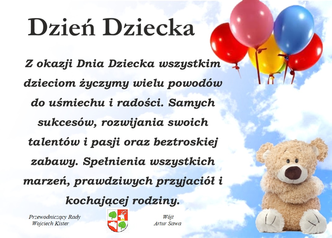 Życzenia z okazji Dnia Dziecka Aktualności Urząd Gminy w Łopienniku